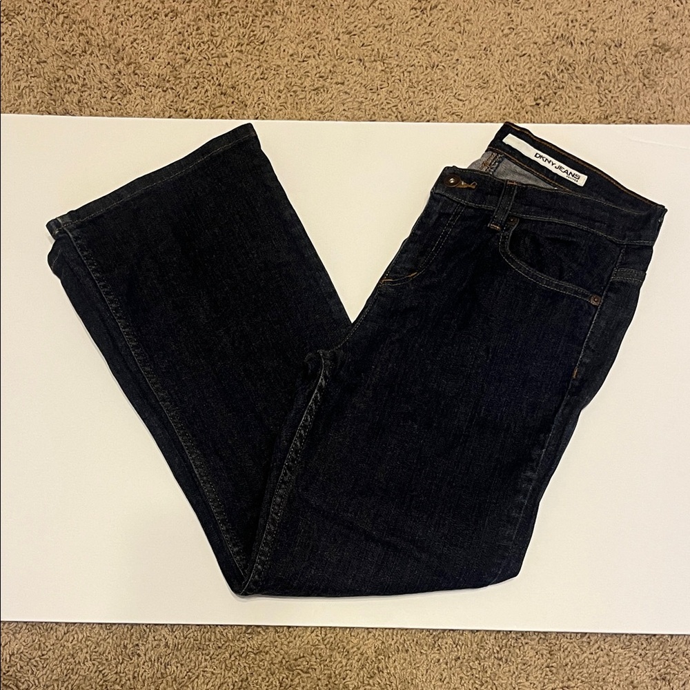 DKNY Women's Dark Blue Straight Leg Jeans